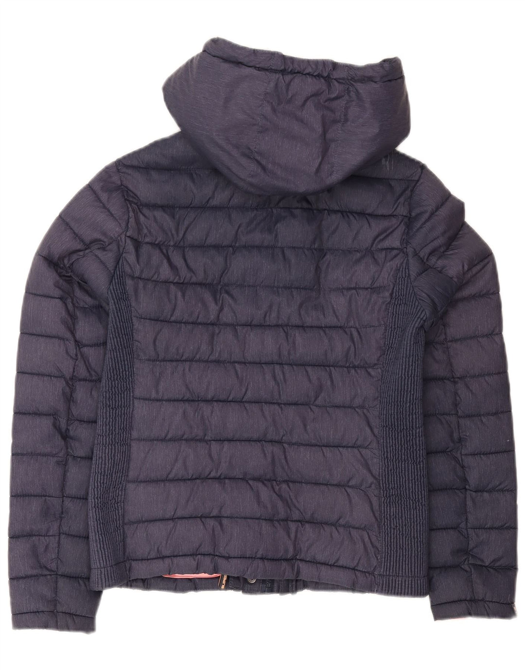 Damska ocieplana kurtka z kapturem Superdry UK 14, duża granatowa, poliester
