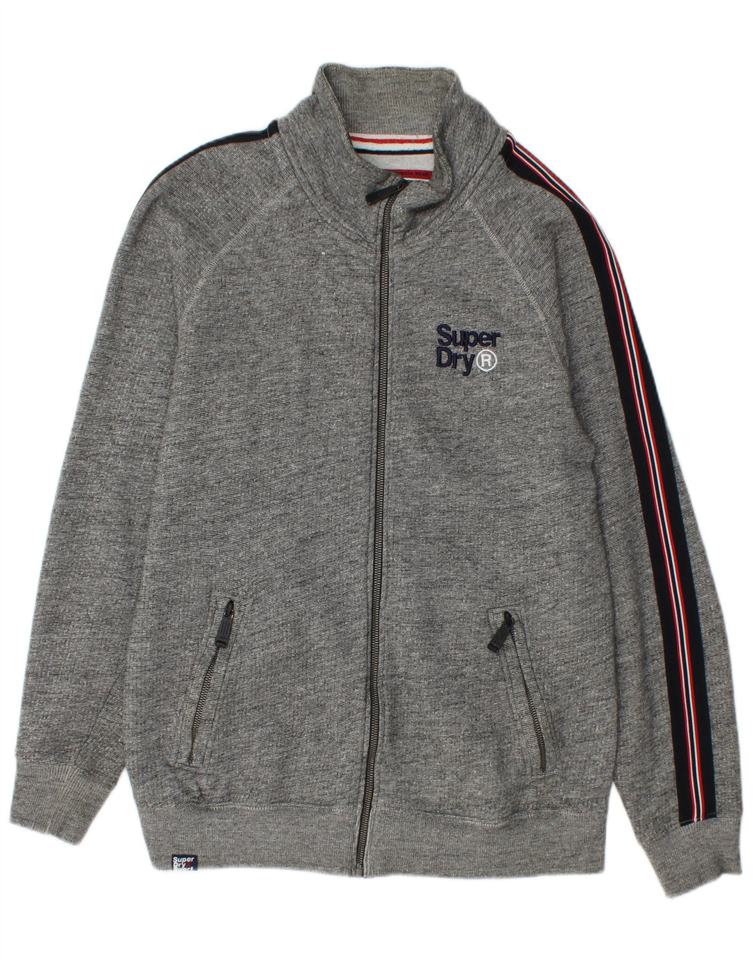 SUPERDRY Męska kurtka dresowa, bawełniana, w kolorze średniej szarości