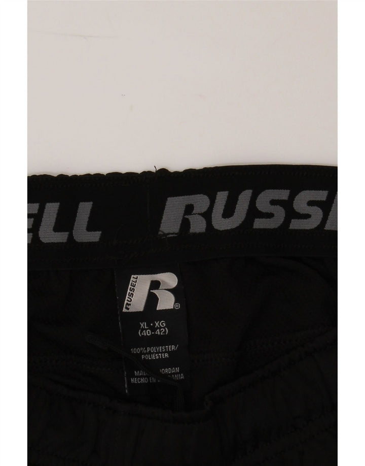 RUSSELL ATHLETIC Mens Sport Shorts XL Black Polyester Vintage Russell Athletic and Second-Hand Russell Athletic from Messina Hembry 