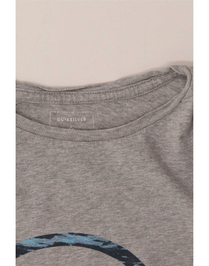 Męski T-shirt z grafiką Quiksilver, duży, szary
