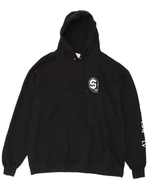Męski sweter z kapturem Champion Graphic 2XL, czarny, bawełniany