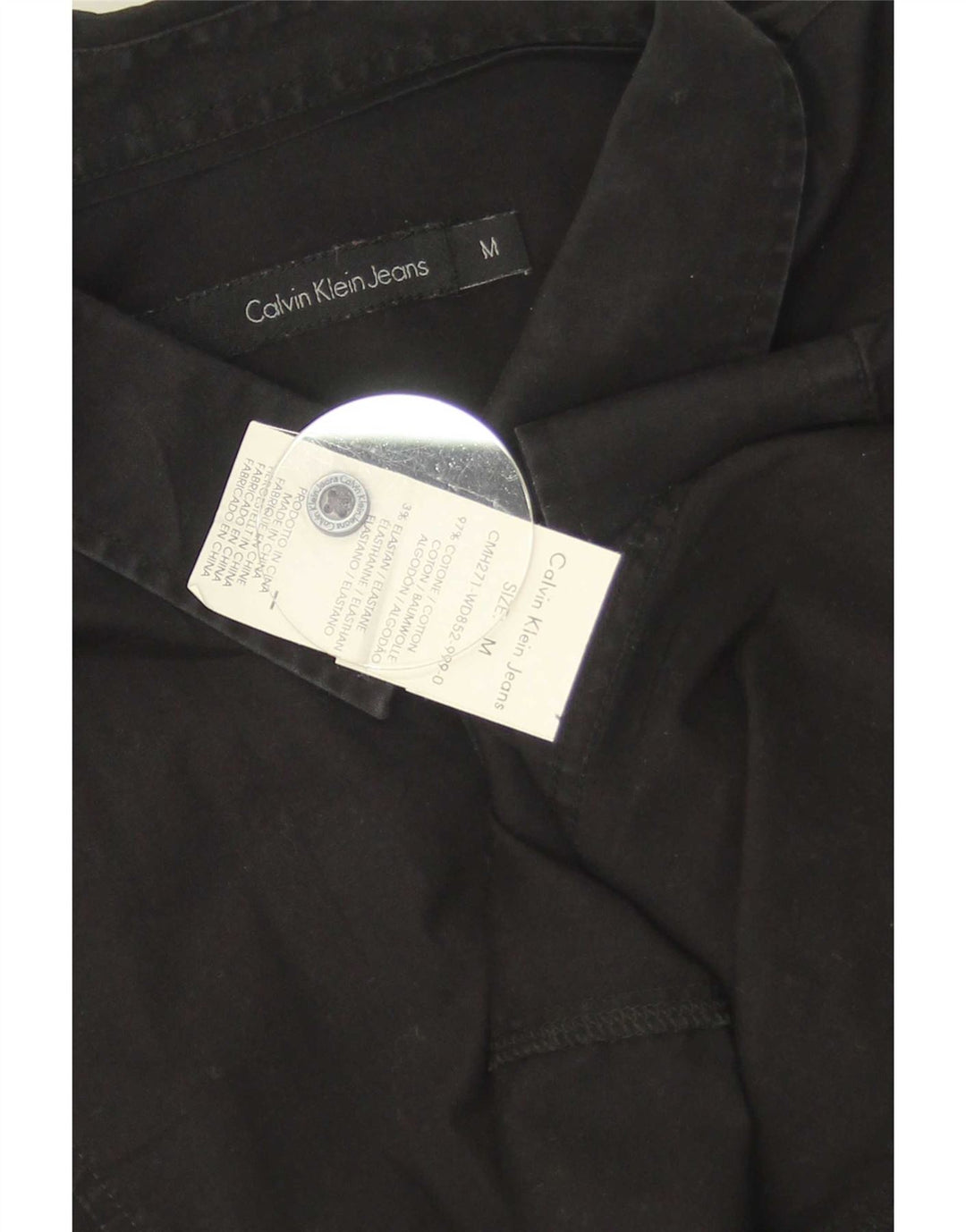 Koszula męska Calvin Klein Jeans, średnia czarna, bawełniana