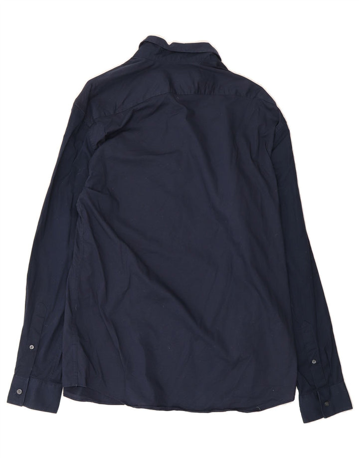 MICHAEL KORS Mens Classic Fit Shirt XL Navy Blue Cotton Vintage Michael Kors and Second-Hand Michael Kors from Messina Hembry 