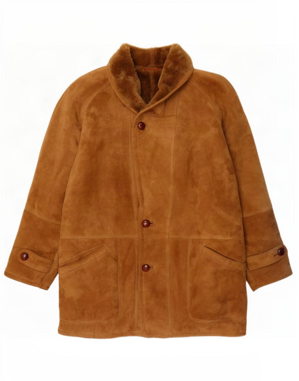 Płaszcz męski w stylu vintage IT 56 3XL beżowy