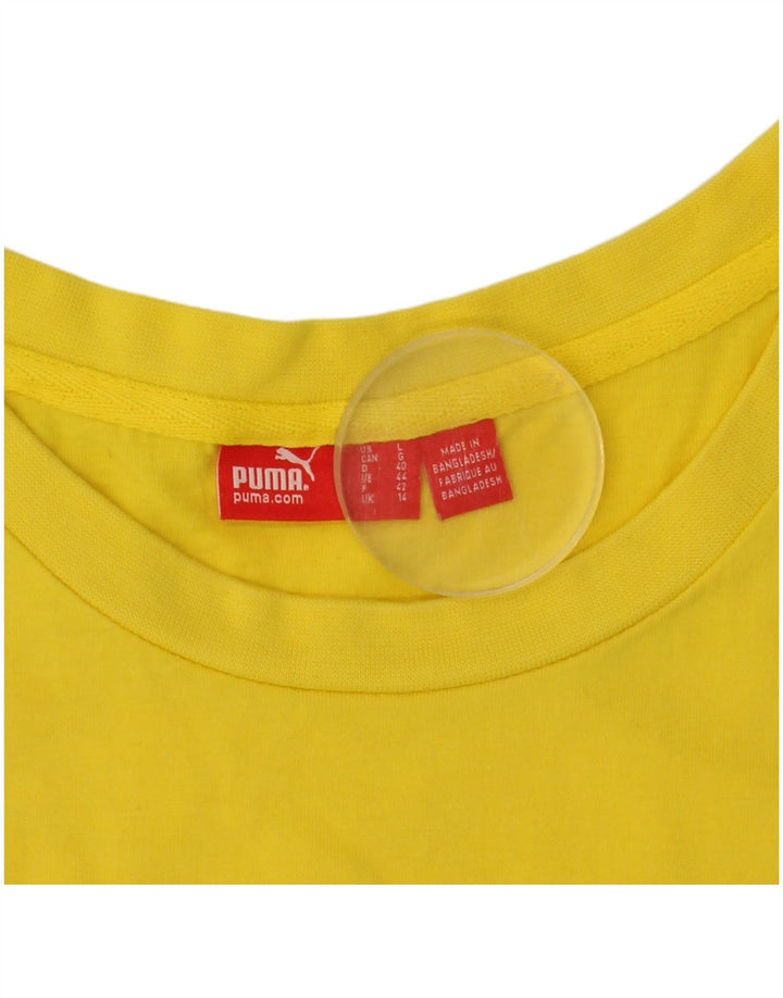 Damska koszulka z grafiką Puma Top UK 14 Średni żółty