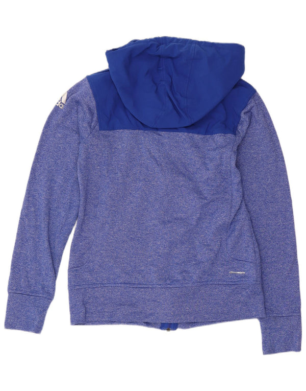 Damska bluza z kapturem i zamkiem Adidas UK 8/10 Small Blue Flecked Sports