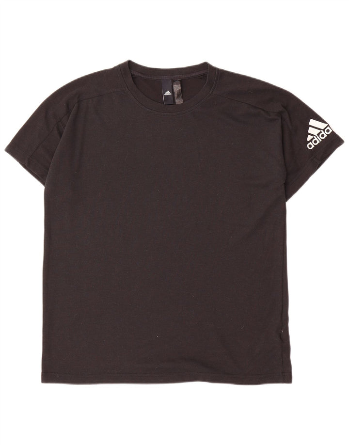 Adidas Męski T-shirt Top Średni Czarny Poliester