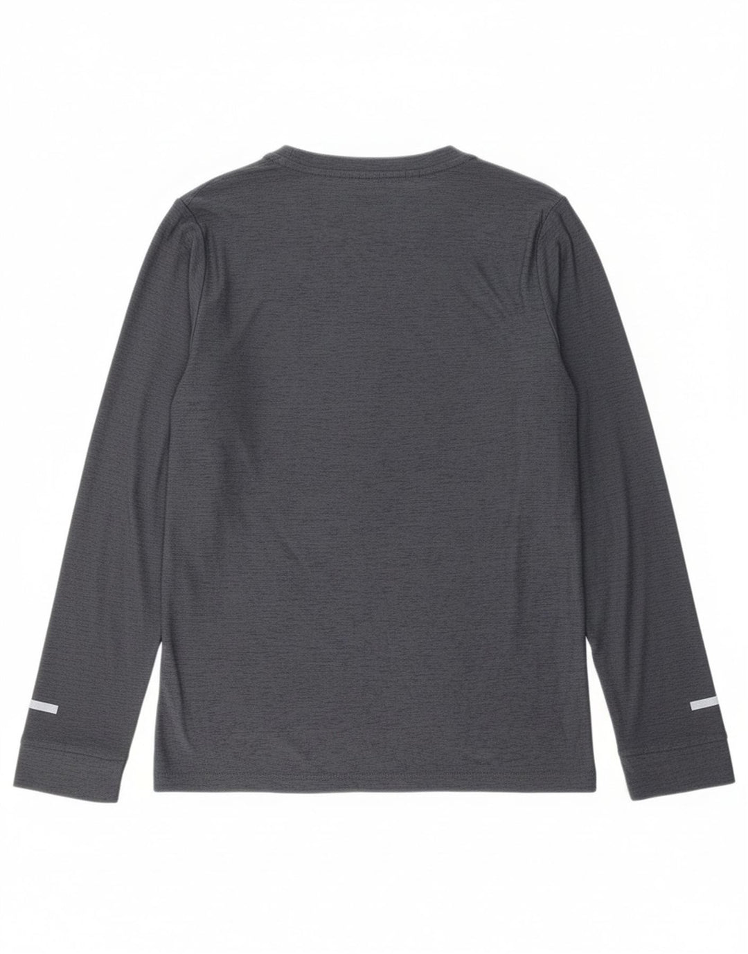 RUSSELL ATHLETIC Boys Top Long Sleeve 10-11 Years Large Grey Polyester
