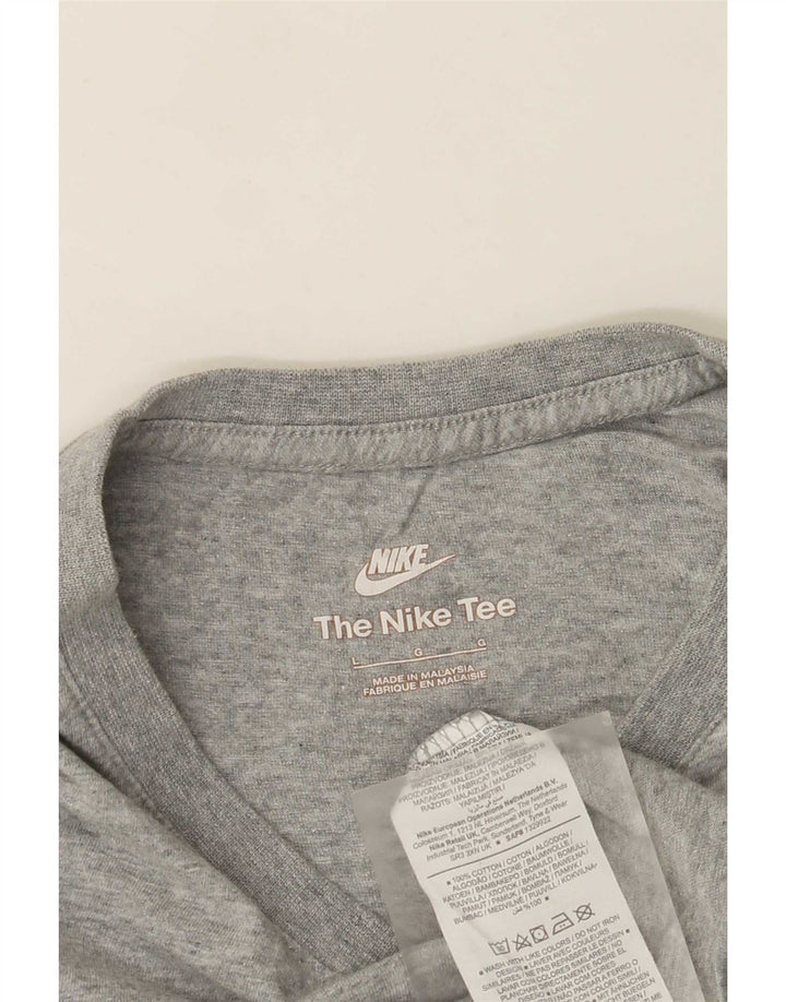 Męski T-shirt Nike, duży, szary, bawełniany