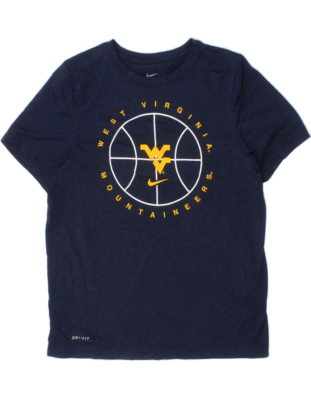 NIKE Boys Athletic Cut Graphic T-Shirt Top 10-11 Years Medium Navy Blue Vintage Nike and Second-Hand Nike from Messina Hembry 