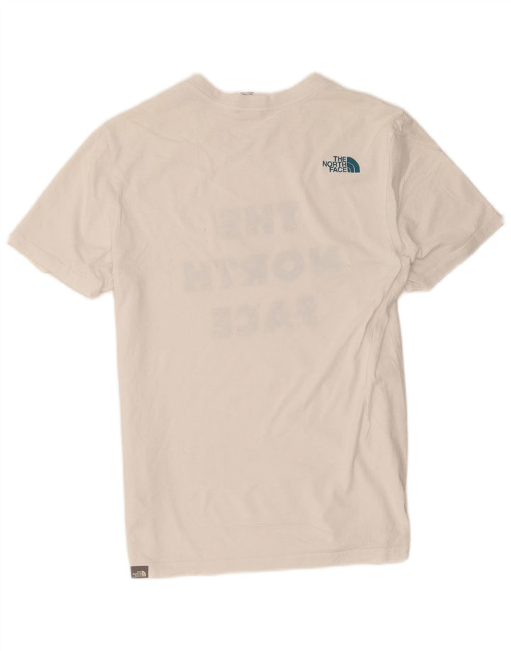 Męski T-shirt z grafiką The North Face, bawełniany, średni biały