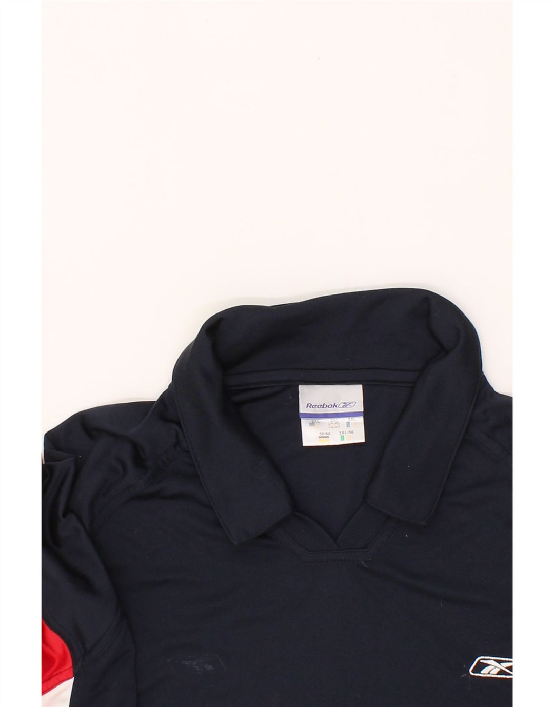 REEBOK Mens Polo Shirt 2XL Navy Blue Colourblock Vintage Reebok and Second-Hand Reebok from Messina Hembry 