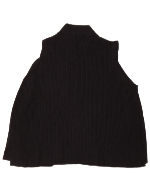 Marks & Spencer Damski krótki top bez rękawów UK 20 2XL Czarna wiskoza