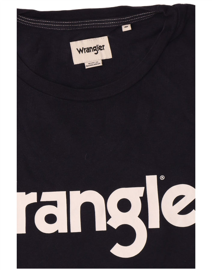 Męski T-shirt z grafiką Wrangler Top, średni, granatowy, bawełniany