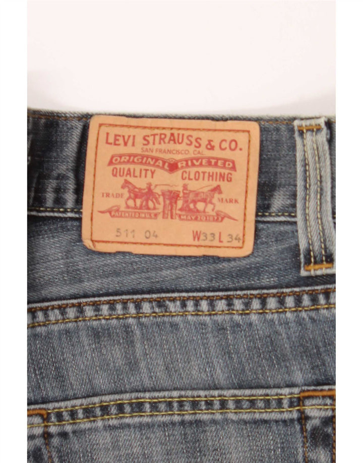 Levi's Męskie 511 Slim Jeans W33 L34 Niebieski