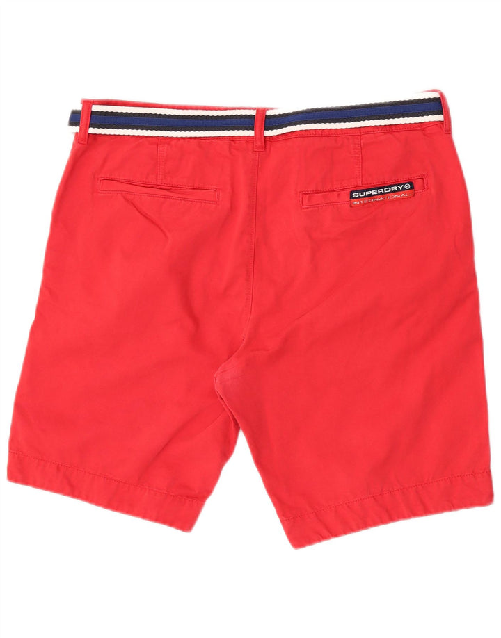 Męskie spodenki chino Superdry XL W36, czerwone, bawełniane