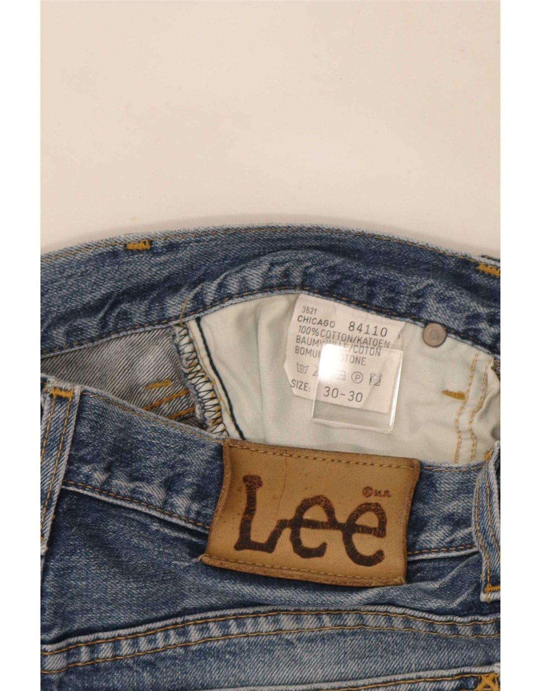 Męskie spodenki jeansowe Lee Chicago w trudnej sytuacji W30, średnioniebieskie, bawełniane