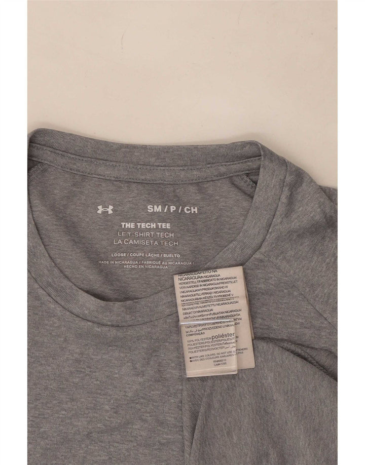 Męski t-shirt Under Armour, mały, szary, poliestrowy