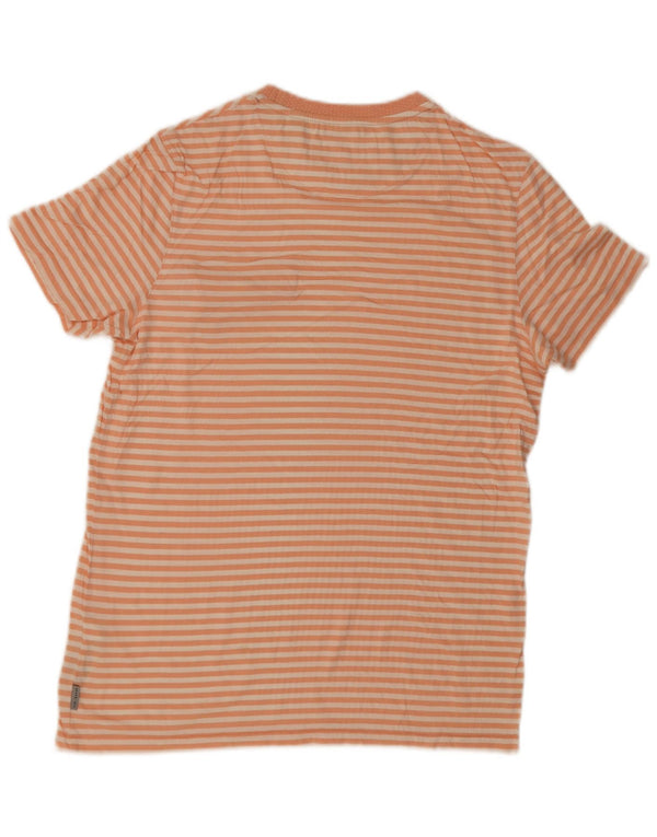 Ted Baker Męski T-shirt, rozmiar 3, średni, pomarańczowy, bawełniany w paski
