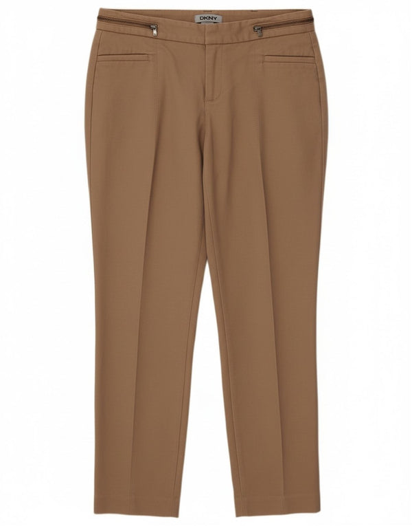 Damskie zwężane spodnie codzienne Dkny US 2 XS W30 L27 Beżowa bawełna