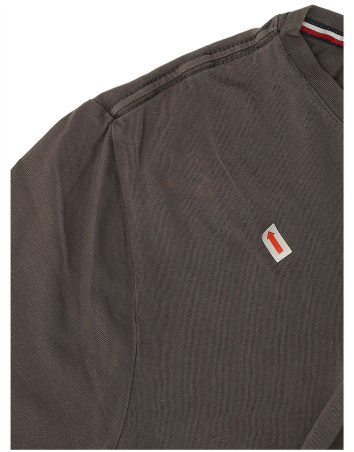 Męski T-shirt Tommy Hilfiger o wąskim kroju, średnioszary, bawełniany