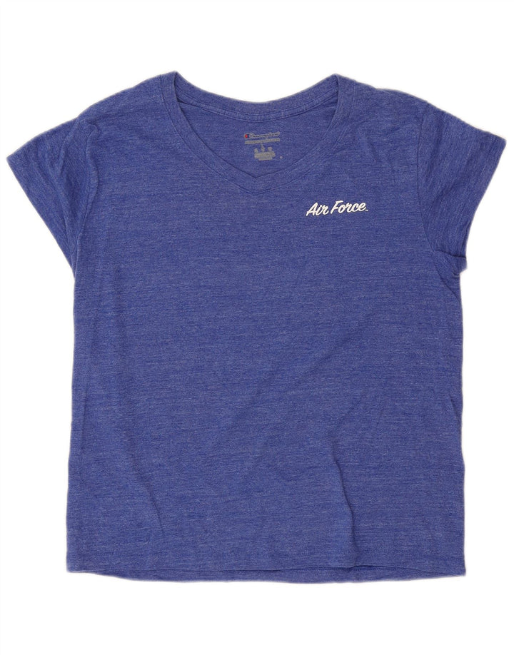 Damska koszulka graficzna CHAMPION Top UK 16, duża niebieska