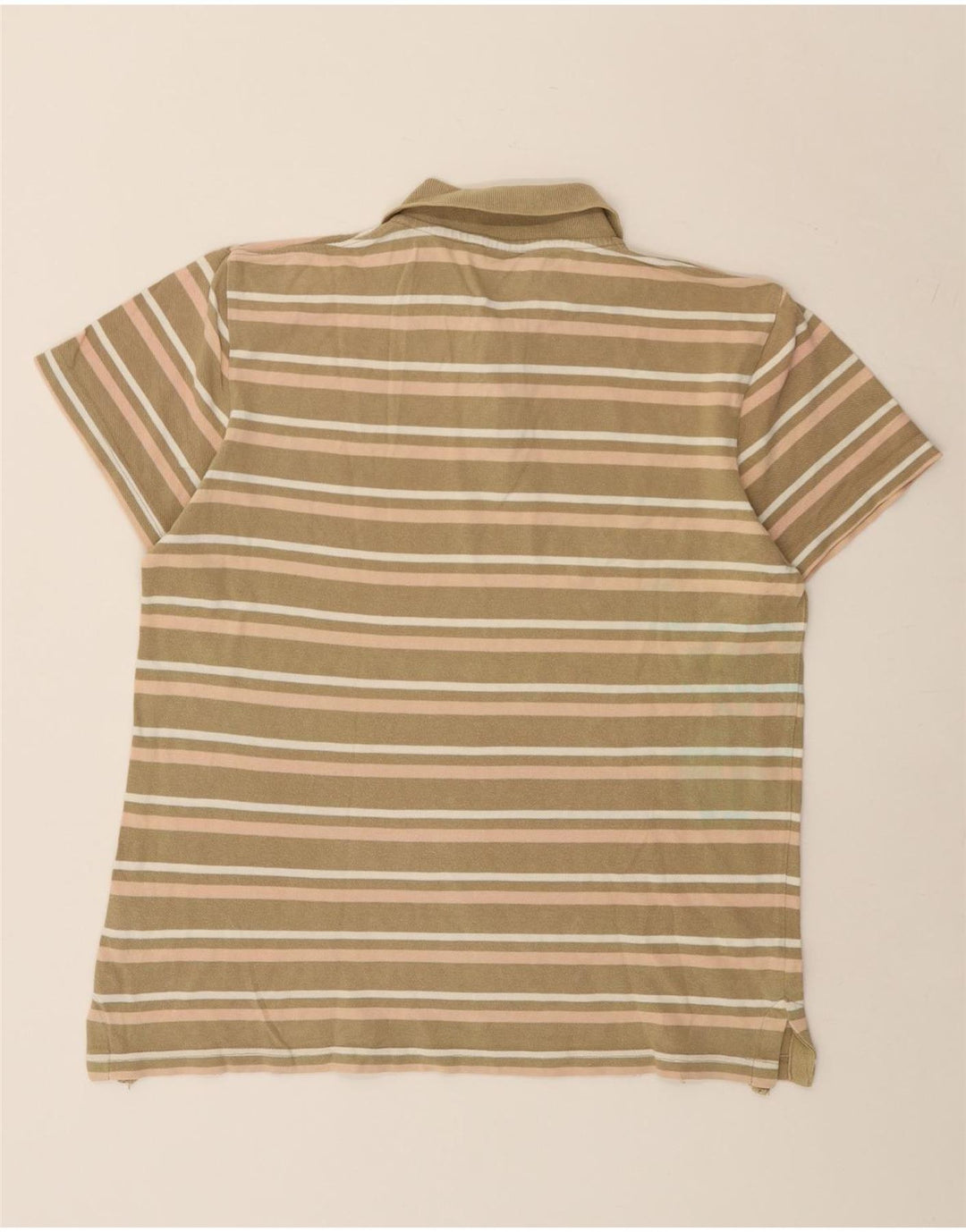 Męska koszulka polo Wrangler, duża, bawełniana w paski khaki