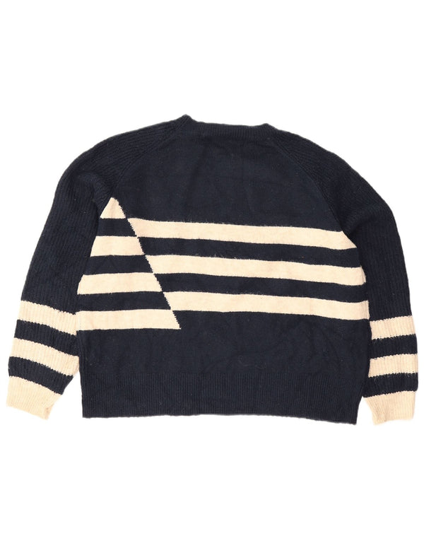 Marks & Spencer Damski sweter z dekoltem w łódkę, UK 16, duży, granatowy