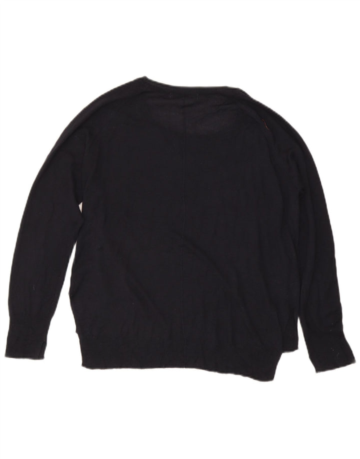 Sweter damski Zara z dekoltem w łódkę UK 14, średni granatowy