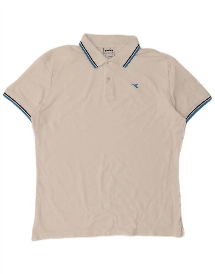 Męska koszulka polo DIADORA XL, biała, bawełniana