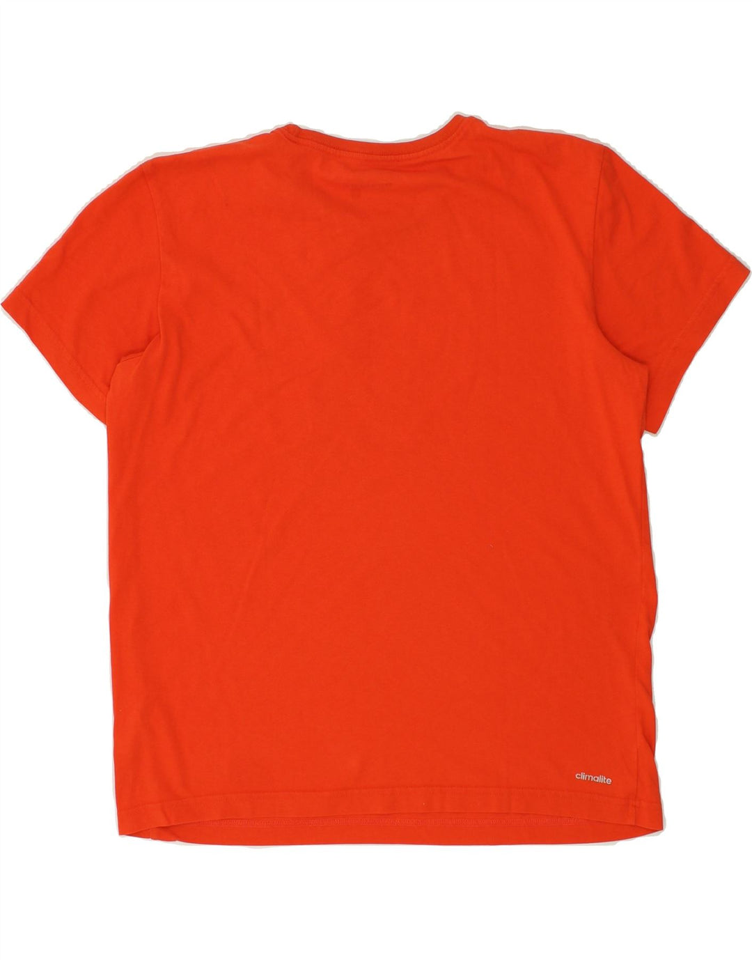 ADIDAS Mens Climalite Graphic T-Shirt Top Medium Orange Cotton | Vintage Adidas | Thrift | Second-Hand Adidas | Used Clothing | Messina Hembry 
