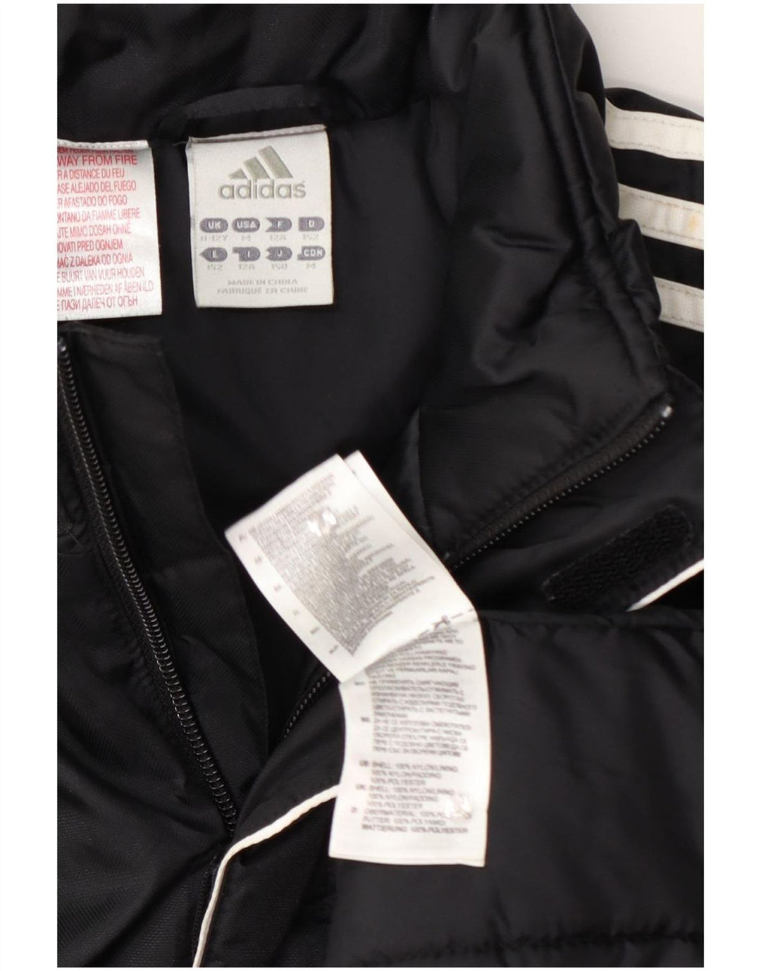 Adidas Chłopięca Wyściełana Kurtka 11-12 Lat Czarny Nylon