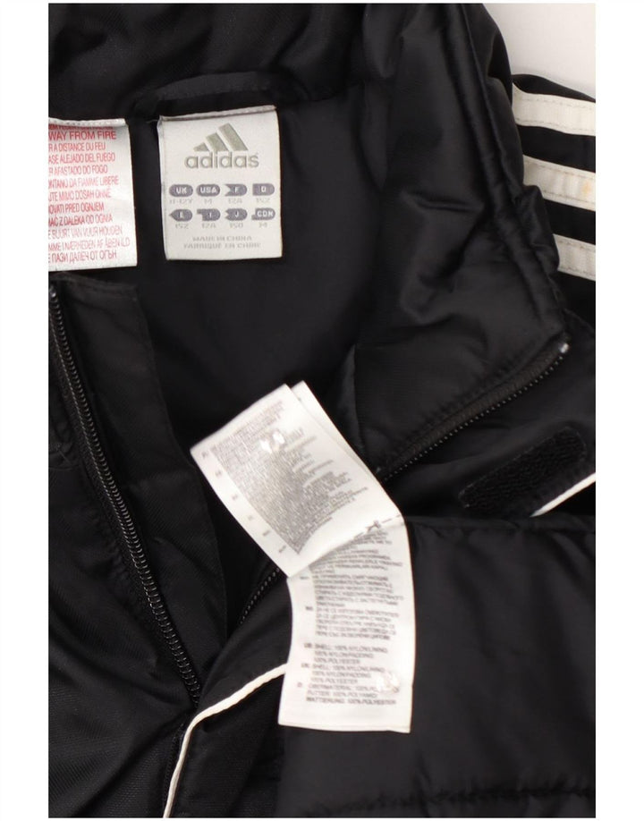 Adidas Chłopięca Wyściełana Kurtka 11-12 Lat Czarny Nylon