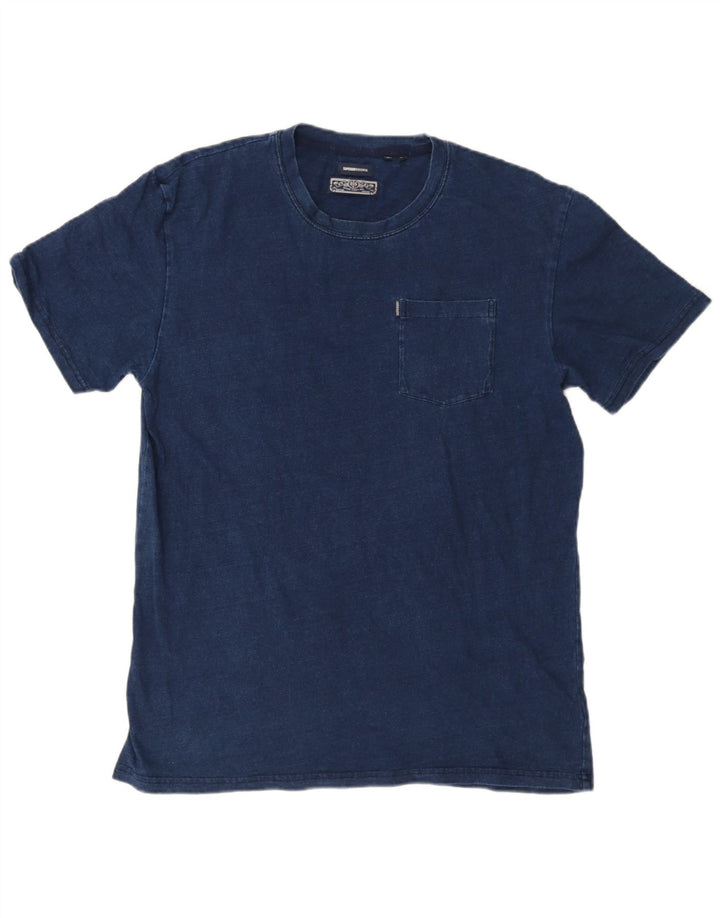 SUPERDRY Męski T-shirt Top Duży Granatowy Bawełniany