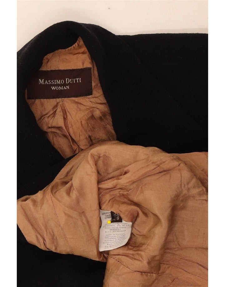Massimo Dutti Damska marynarka zapinana na 4 guziki EU 38 Mała czarna wełna