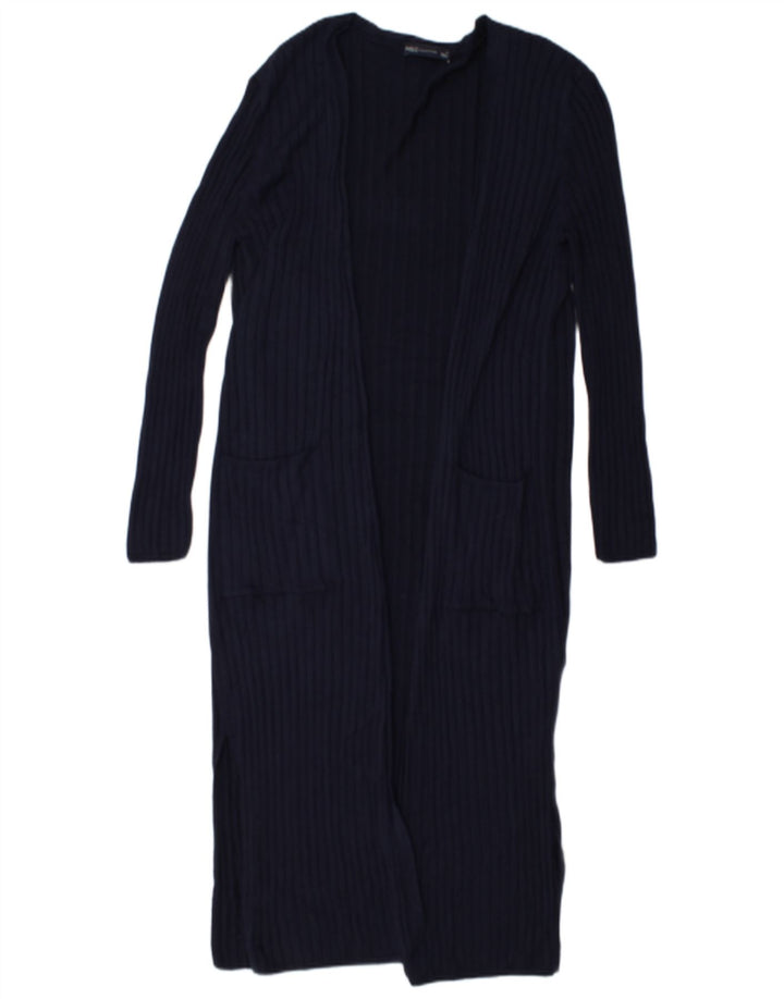 Marks & Spencer Damski sweter o przedłużonym fasonie, UK 12, średni granatowy