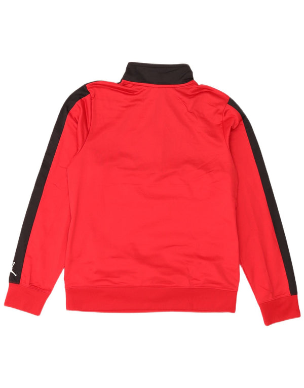 Chłopięcy top z grafiką Jordan, z długim rękawem, 13-14 lat, XL, czerwony, z blokami kolorów, sportowy