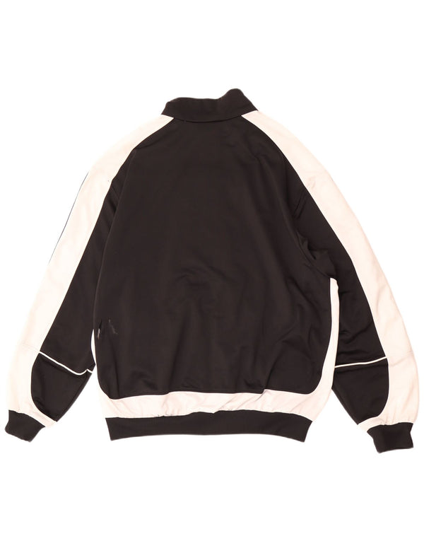 Męska kurtka dresowa Adidas UK 48/50 XL Czarny poliester z blokami kolorów