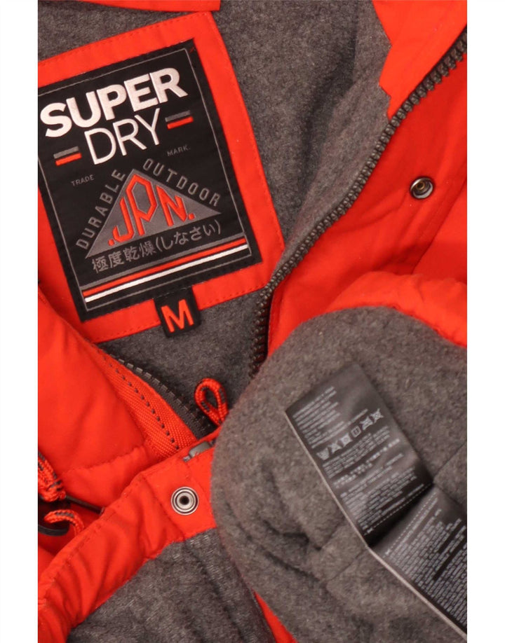 Męska ocieplana kurtka z kapturem Superdry UK 38, średni pomarańczowy poliester
