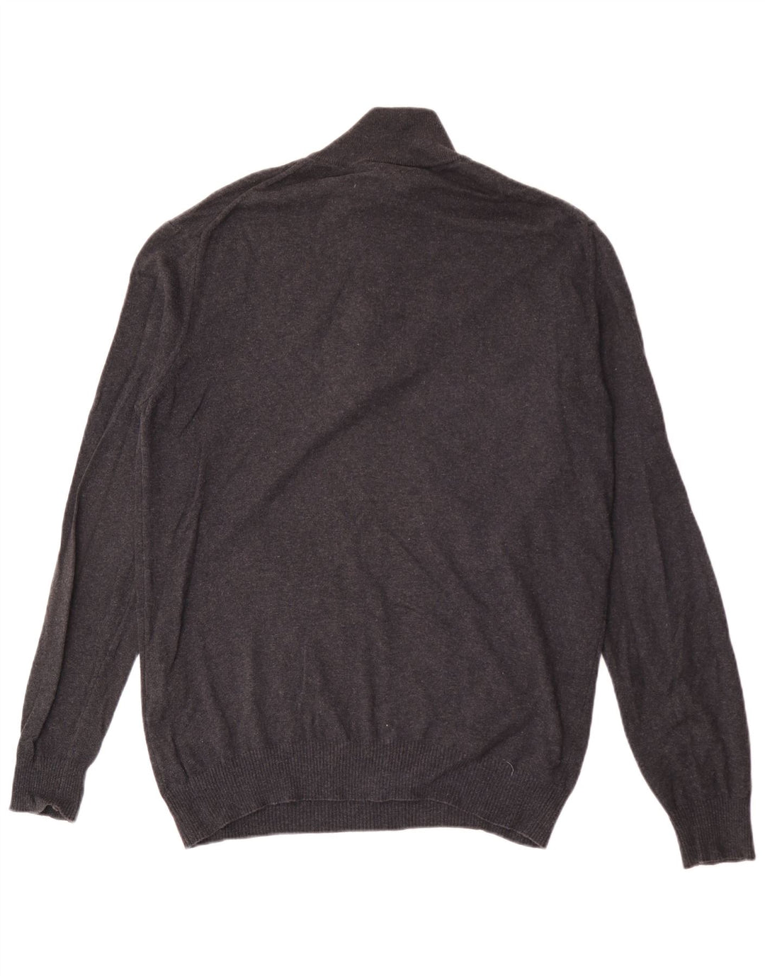 Męski sweter z zamkiem błyskawicznym John Lewis XL, szary, bawełniany