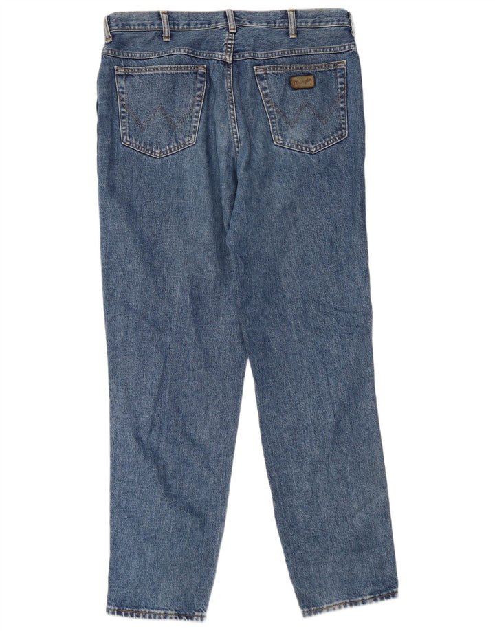 Męskie zwężane dżinsy Wrangler W38 L35, niebieska bawełna