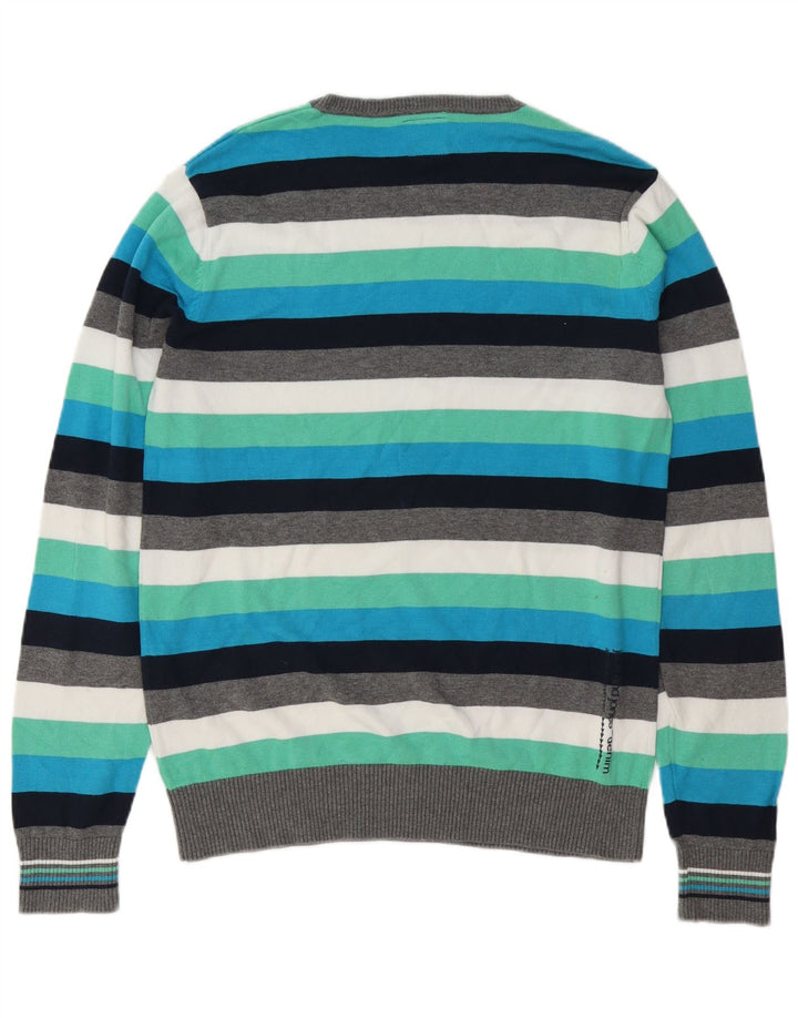 Męski sweter Jack & Jones z okrągłym dekoltem, duże, wielokolorowe paski