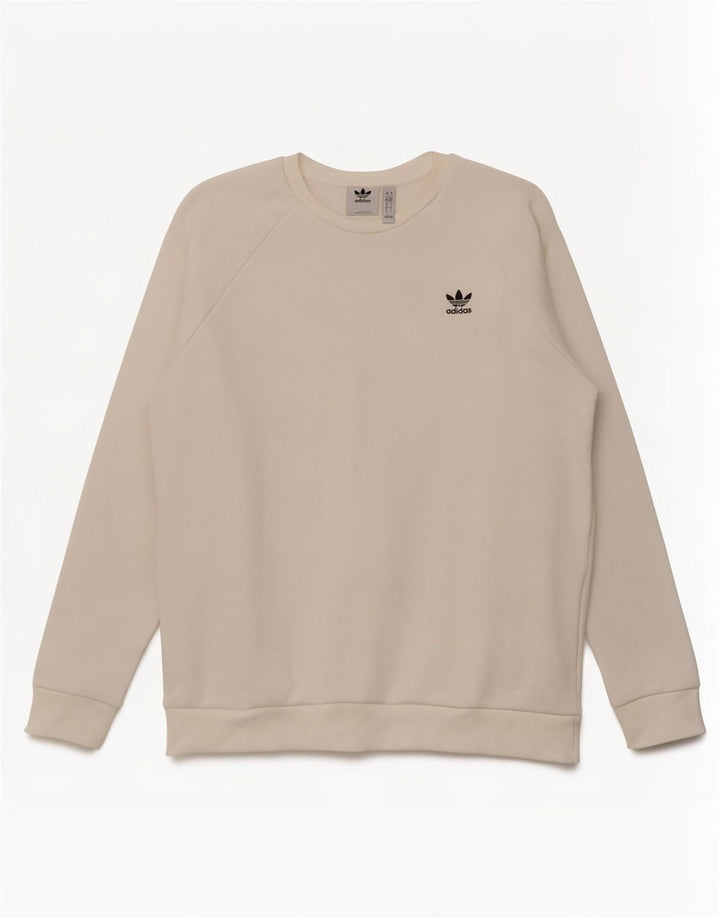 Adidas Męska Bluza Sweter Duża Biała Bawełna