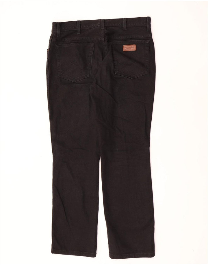 Męskie jeansy Wrangler o prostym kroju W36 L32, czarne, bawełniane