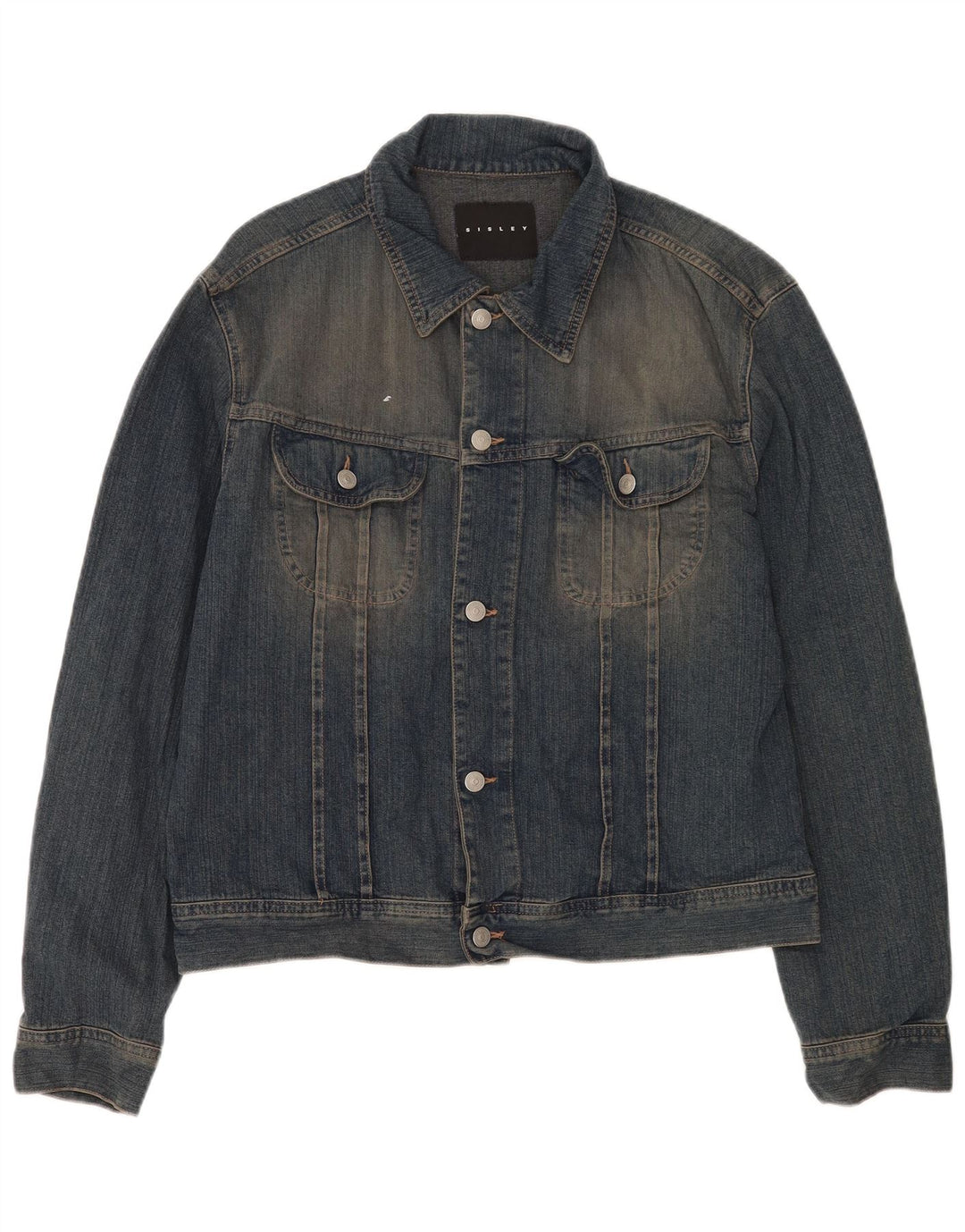 Męska kurtka dżinsowa Sisley UK 42 XL, niebieska, bawełniana