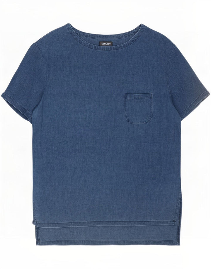 T-shirt męski Zara, mały, granatowy