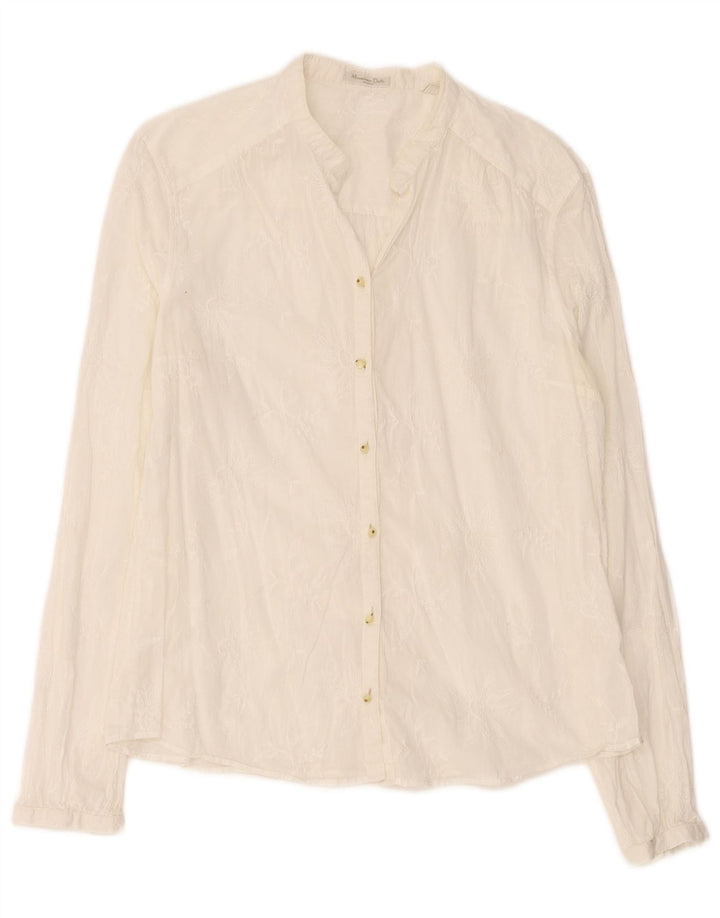 Koszula damska Massimo Dutti EU 44 XL w kolorze złamanej bieli w kwiaty
