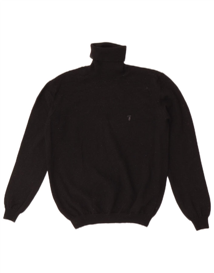 Damski sweter Trussardi z okrągłym dekoltem UK 8, mały czarny
