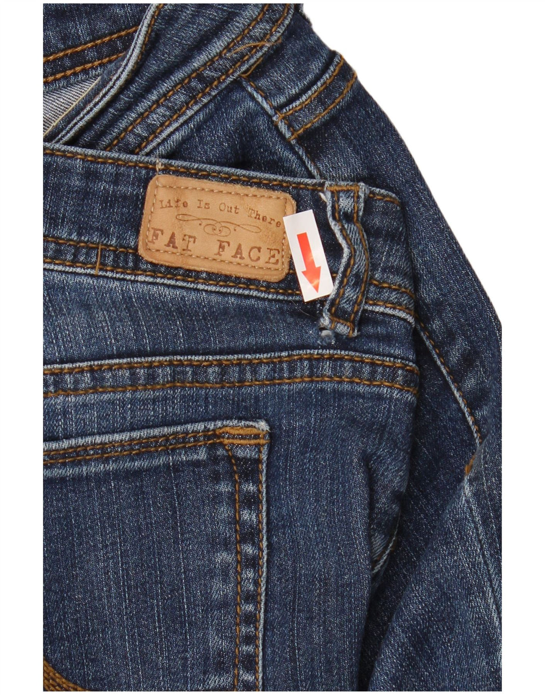 Damskie jeansy przycięte Fat Face UK 14 Large W34 L24 Granatowe