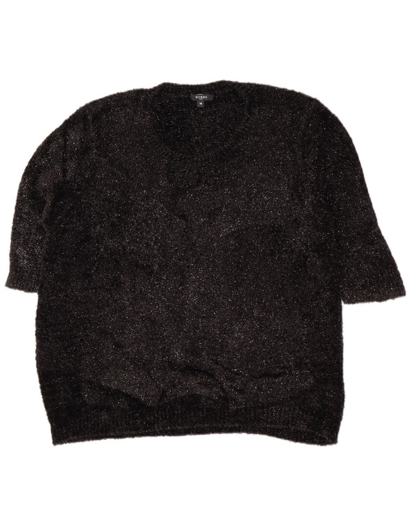 Damski sweter z okrągłym dekoltem Hobbs 3/4, UK 18 XL, czarny, nakrapiany